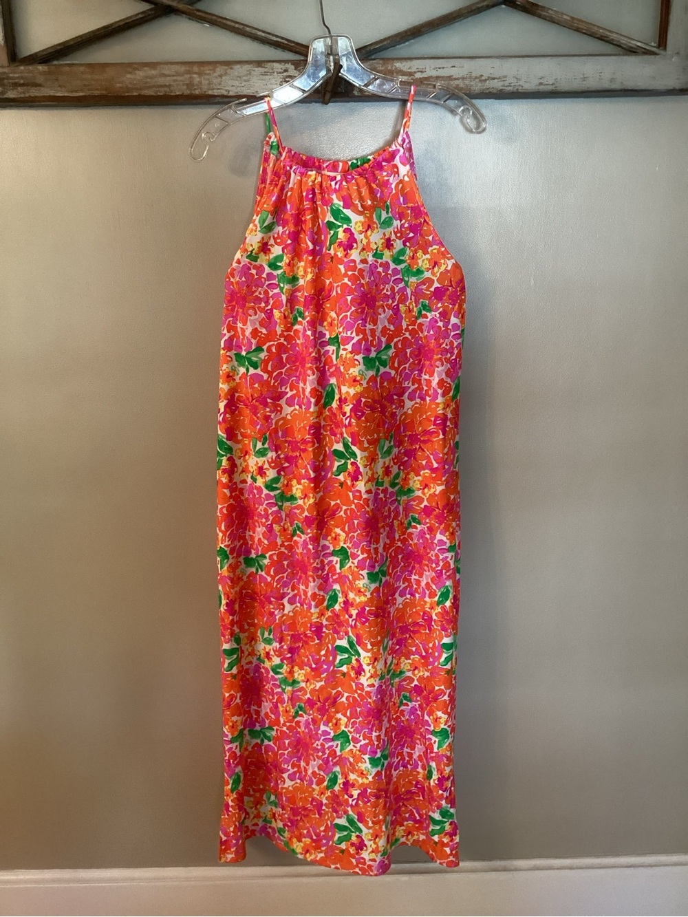 Jude Connally size Large "Garden Party" Floral Anya Halter Midi Dress